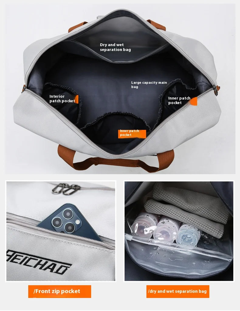 Large-capacity travel and gym bag