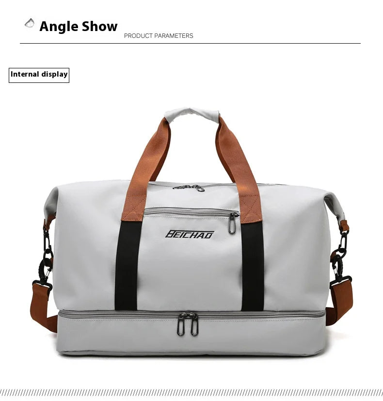 Large-capacity travel and gym bag