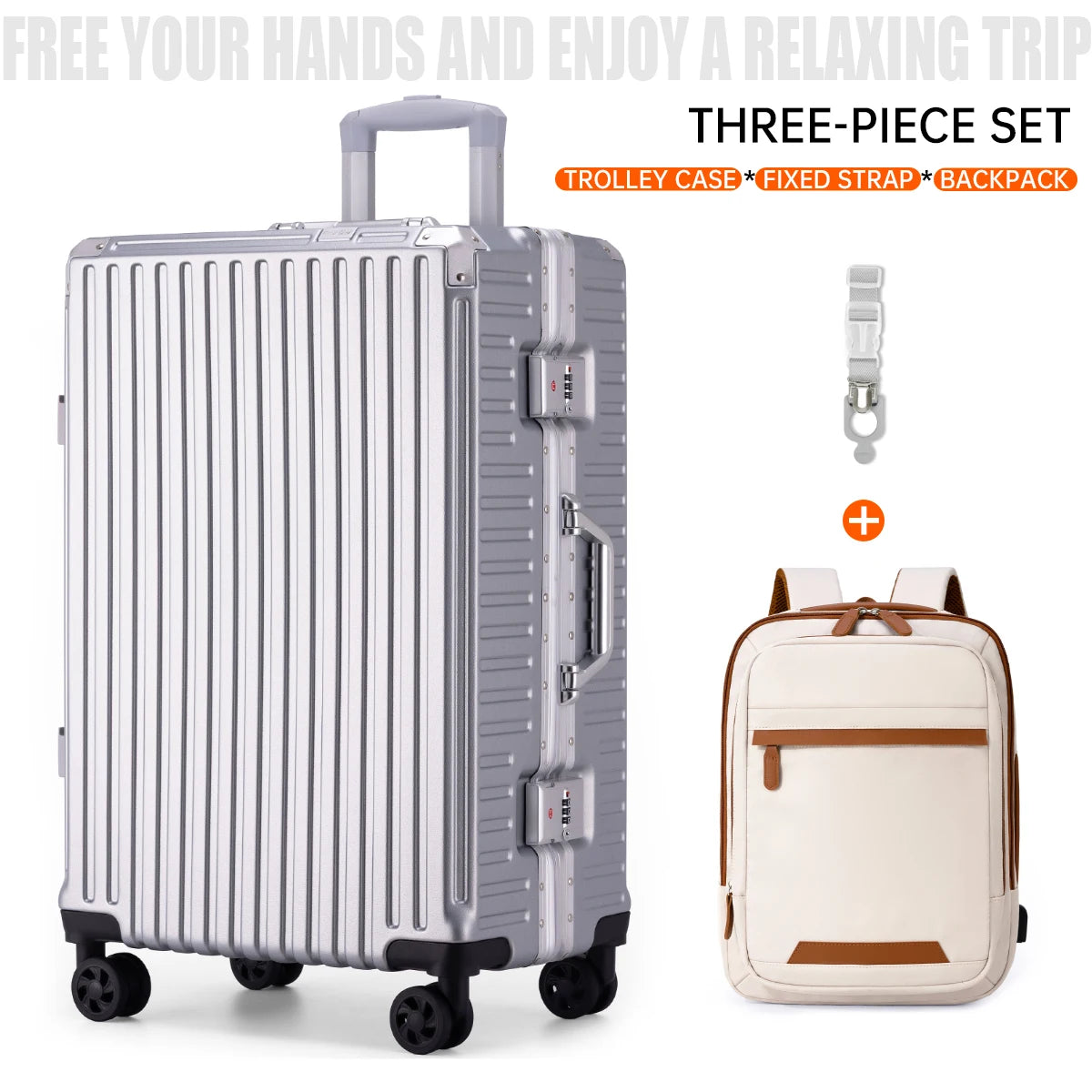 Premium Aluminum Rolling Suitcase