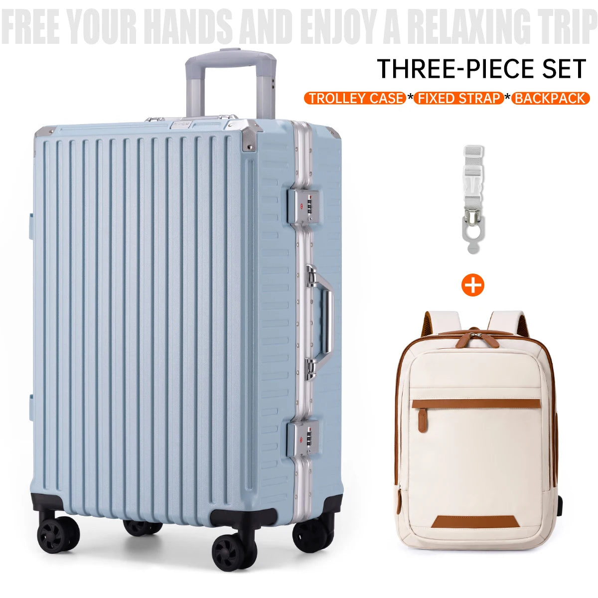 Premium Aluminum Rolling Suitcase