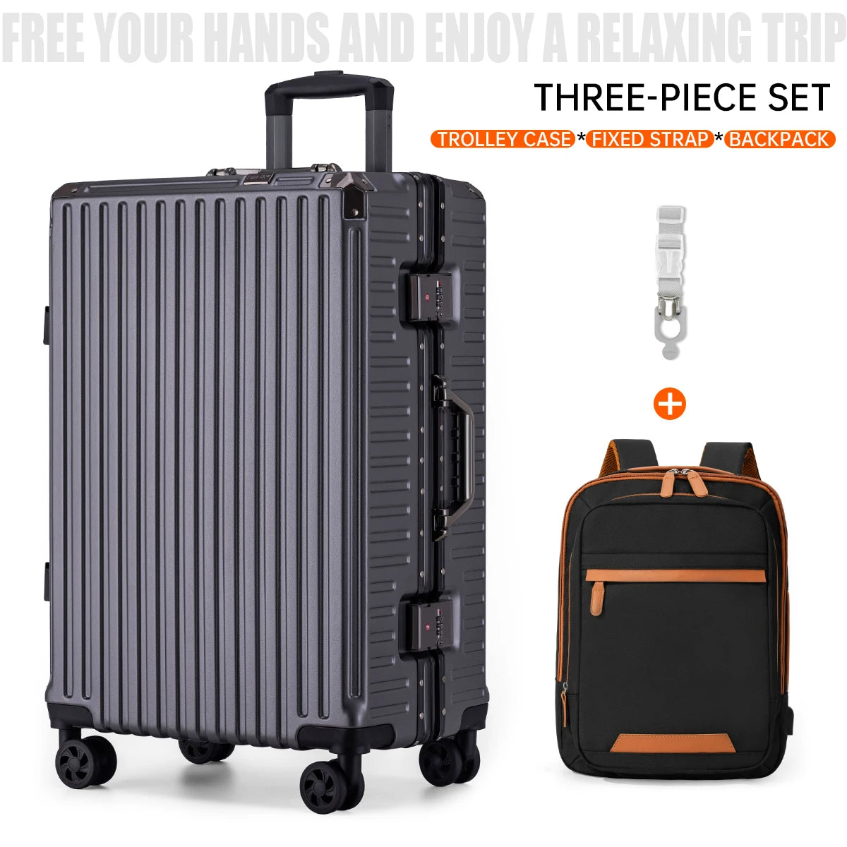 Premium Aluminum Rolling Suitcase