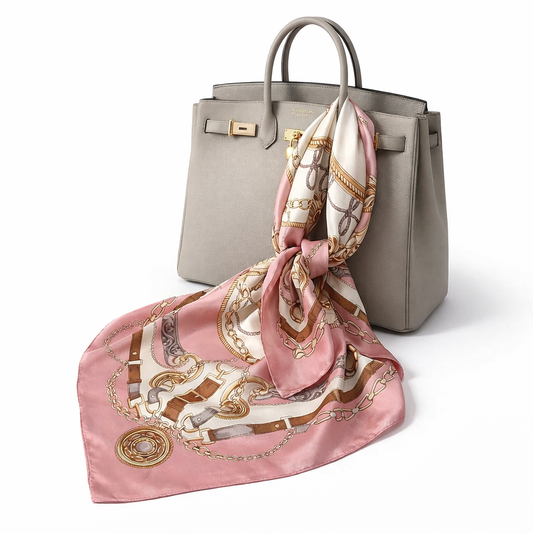 Printed Square Silk-Feel Scarf